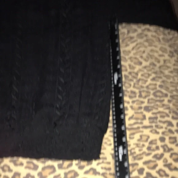 INC International Concepts size XL black semi sheer lace top lined 3/4 sleeve - Picture 8 of 11